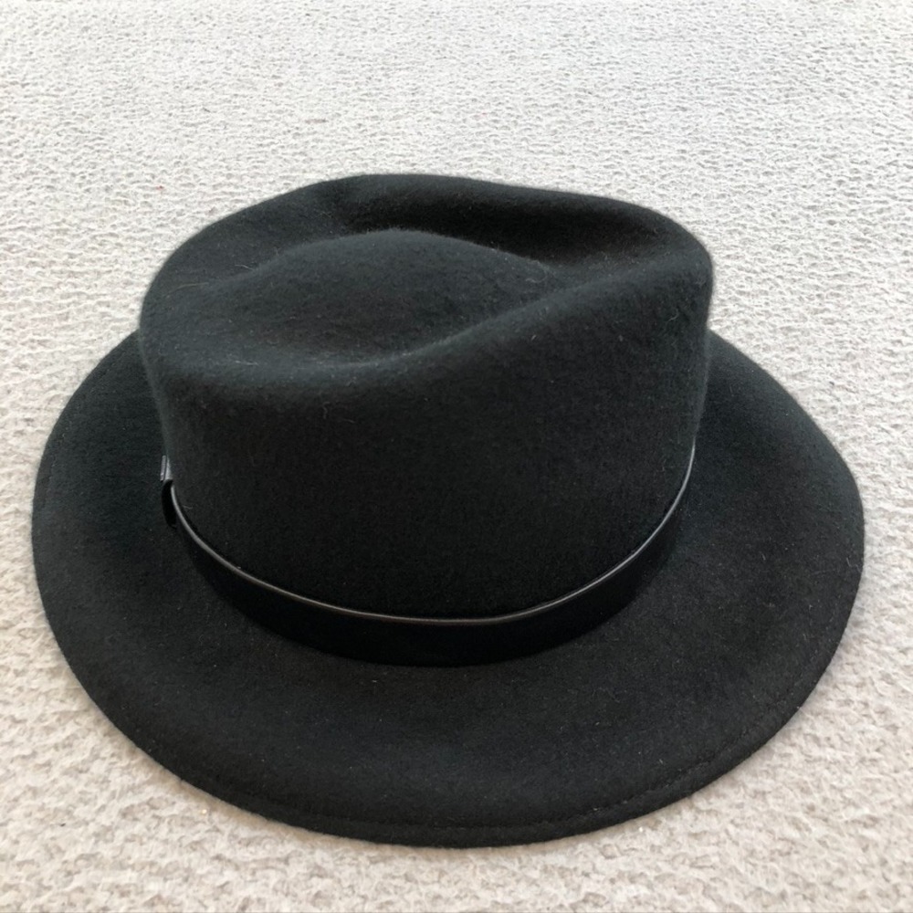 Eric Javits Ms Cool Fedora Womens OS Black Wool Felt Sustainable Classic Hat - Picture 4 of 11